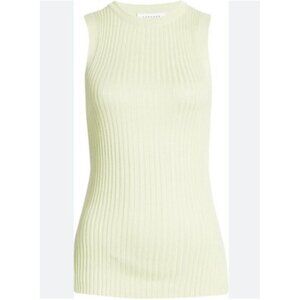 TOPSHOP Ribbed Knit Tank Green